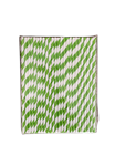 PDP SZÍVÓSZÁL PAPÍR 100DB ZÖLD-FEHÉR CSÍKOS (12)