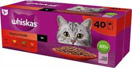 WHISKAS ALUTASAKOS MACSKAELEDEL 40X85G KLASSZIKUS VÁLOGATÁS (1)