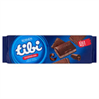 TIBI TÁBLÁS ÉTCSOKOLÁDÉ 265G TEJ- ÉS KAKAÓKRÉMMEL, KAKAÓS OSTYÁVAL (12)