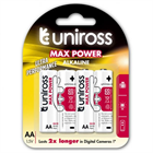 UNIROSS MAX POWER TARTÓS ELEM ALKÁLI 4DB ´AA´ CERUZA (UALKAAMP4)
