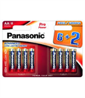 PANASONIC PRO POWER TARTÓS ELEM ALKÁLI 6+2DB ´AA´ CERUZA (LR6PPG-8BW)