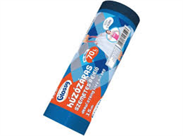 GLOSSY SZEMETESZSÁK SZALAGBEHÚZÓS 70L 15DB/ROLL (20)