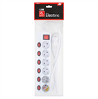 SKY ELECTRIC ELOSZTÓ TÖBBKAPCSOLÓS 1,5M 6 FOGL. (5) (xx-006k-1,5m)