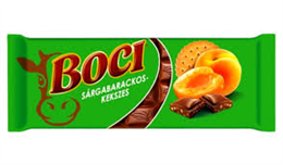 BOCI TÁBLÁS TEJCSOKOLÁDÉ 90G SÁRGABARCKOS-KEKSZES (20)