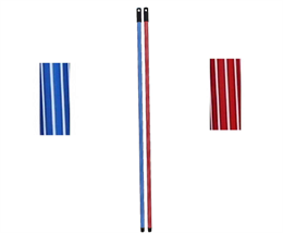 E. MENETES MOP NYÉL FÉM GUMÍROZOTT 120CM PIROS-KÉK (25)