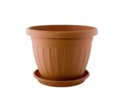 E. VENECIA VIRÁGCSERÉP+ALÁTÉT 17CM TERRAKOTTA (24)