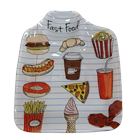 ACH ÜVEG KÍNÁLÓTÁL 18,8x22,4CM FAST FOOD (12)