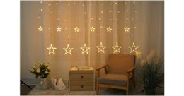 ENTAC KARÁCSONYI BELTÉRI CSILLAGOS FÜGGÖNY FÜZÉR 138LED 2M (1)