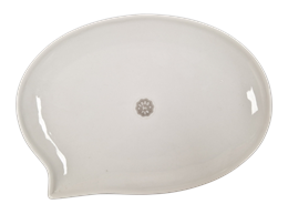 ACH ÜVEG KÍNÁLÓTÁLCA 21X15CM FEHÉR, SZÖVEGBUBORÉK (12)