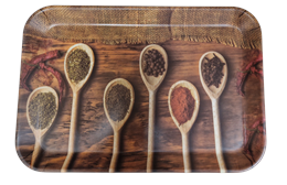 ACH TÁLCA MŰA. FAKANÁL-FŰSZER MINTÁS 34x23,5x2CM (m40327) (60)