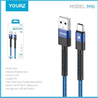 YOURZ GYORSTÖLTŐ- ÉS ADATKÁBEL 100CM M16 TYPE-C (10)