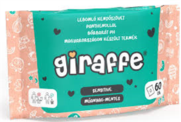 GIRAFFE NEDVES TÖRLŐKENDŐ 60DB BABY WIPES SENSITIVE (16)