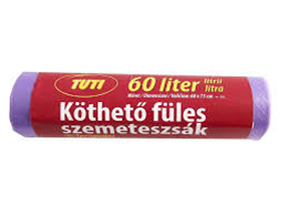 TUTI SZEMETESSZÁK KÖTHETŐ FÜLES 60L 16DB/ROLL (30)