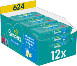 PAMPERS NEDVES TÖRLŐKENDŐ 12x52DB FRESH CLEAN (1)