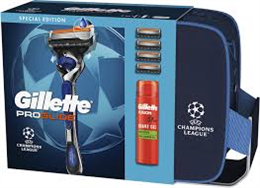 GILLETTE AJÁNDÉKCSOMAG FUSION5 BOROTVA+TARTÓ+BOROTVAGÉL 200ML kozmetikai táskával (6)