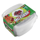 H. ÉTELTÁROLÓ MŰANYAG MC.FRESH 3DB 1,2L 17,5x16,5x7,7CM (1807) (6)