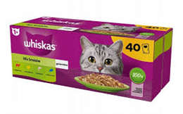 WHISKAS ALUTASAKOS MACSKAELEDEL 40X85G VEGYES VÁLOGATÁS (1)