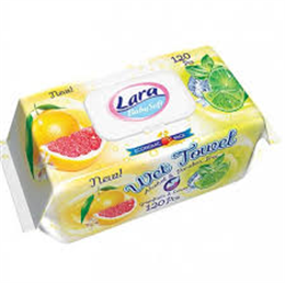 LARA BABY NEDVES TÖRLŐKENDŐ 120DB GRAPEFRUIT-LEMON (grapefruit-citrom) (12)