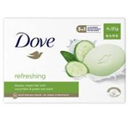 DOVE SZAPPAN 4x90G REFRESHING CUCUMBER&GREEN TEA SCENT (12)